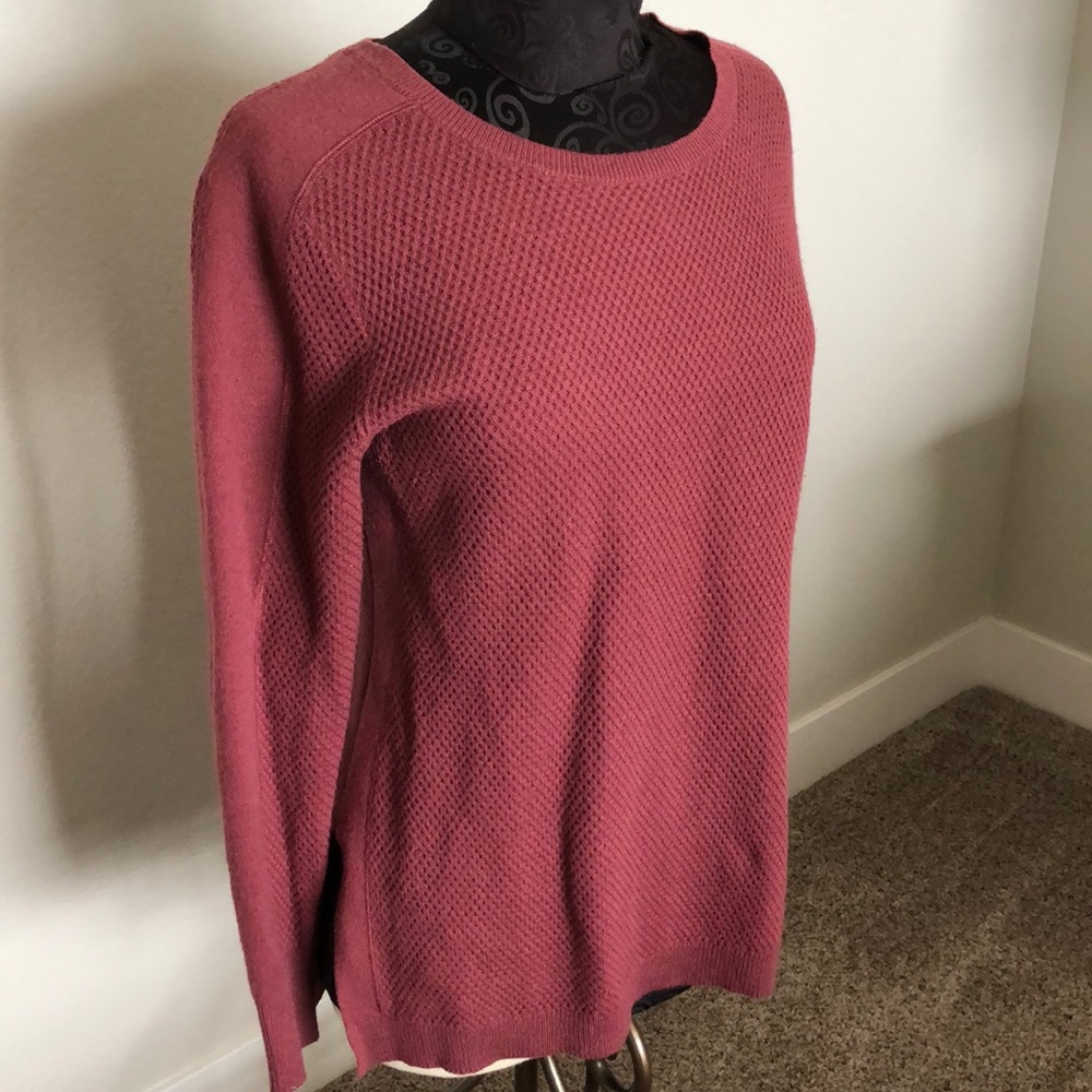 Athleta thermal sweater berry M